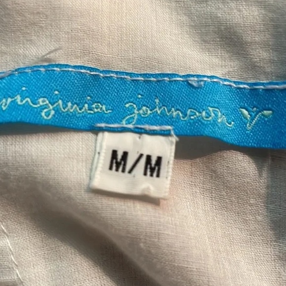 VIRGINIA JOHNSON Zigzag Print White & Cocoa Brown Signature Sonia Pocket Dress M - Picture 10 of 11